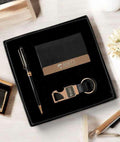 Shreehaar Professional Trio Corporate Gift Kit – Premium Pen Keychain and Visiting Card Holder Set in Black Gift Box India